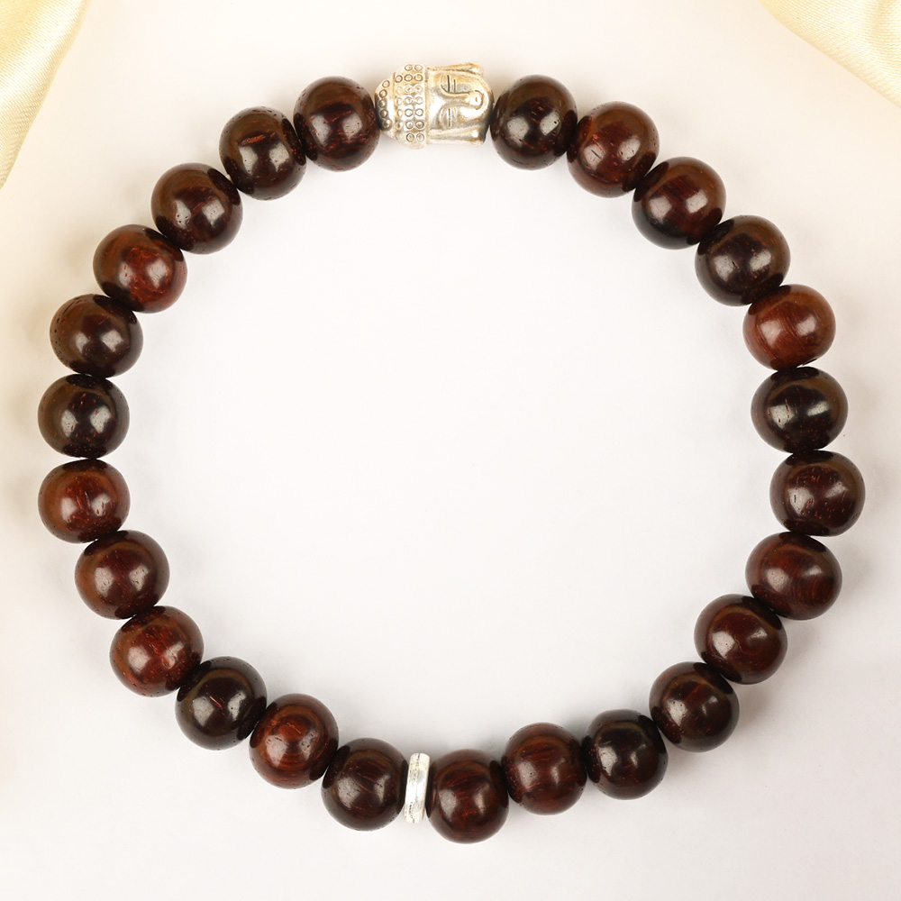 Red Sandalwood Buddha Charm Bracelet