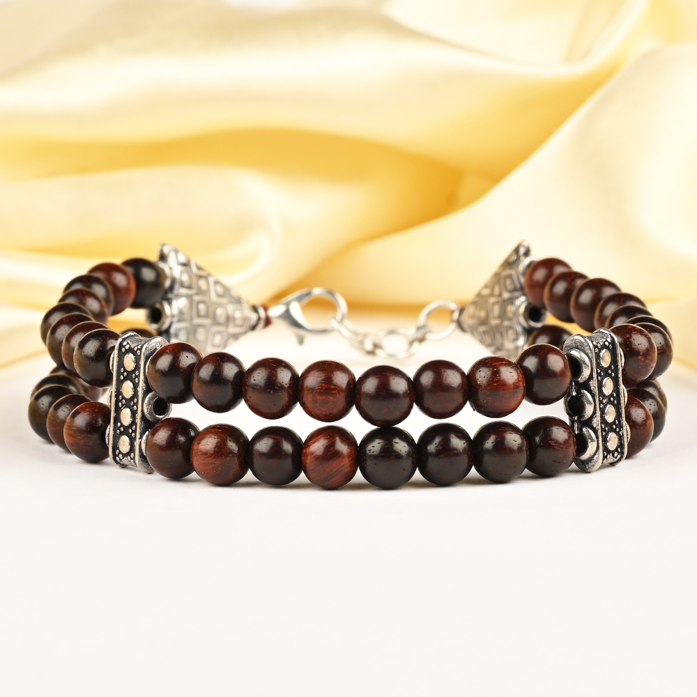Red Sandalwood Double Layer Bracelet