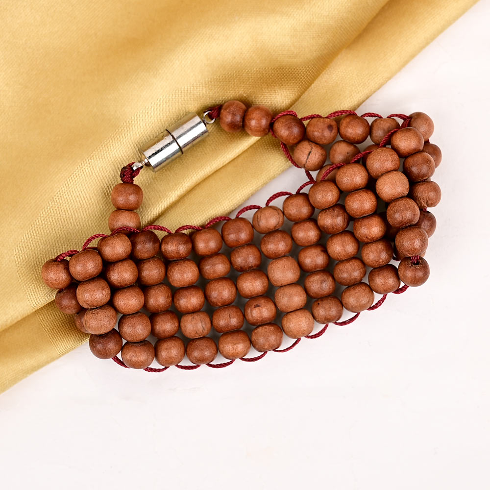 White Sandalwood Chandan Multi Layer Bracelet