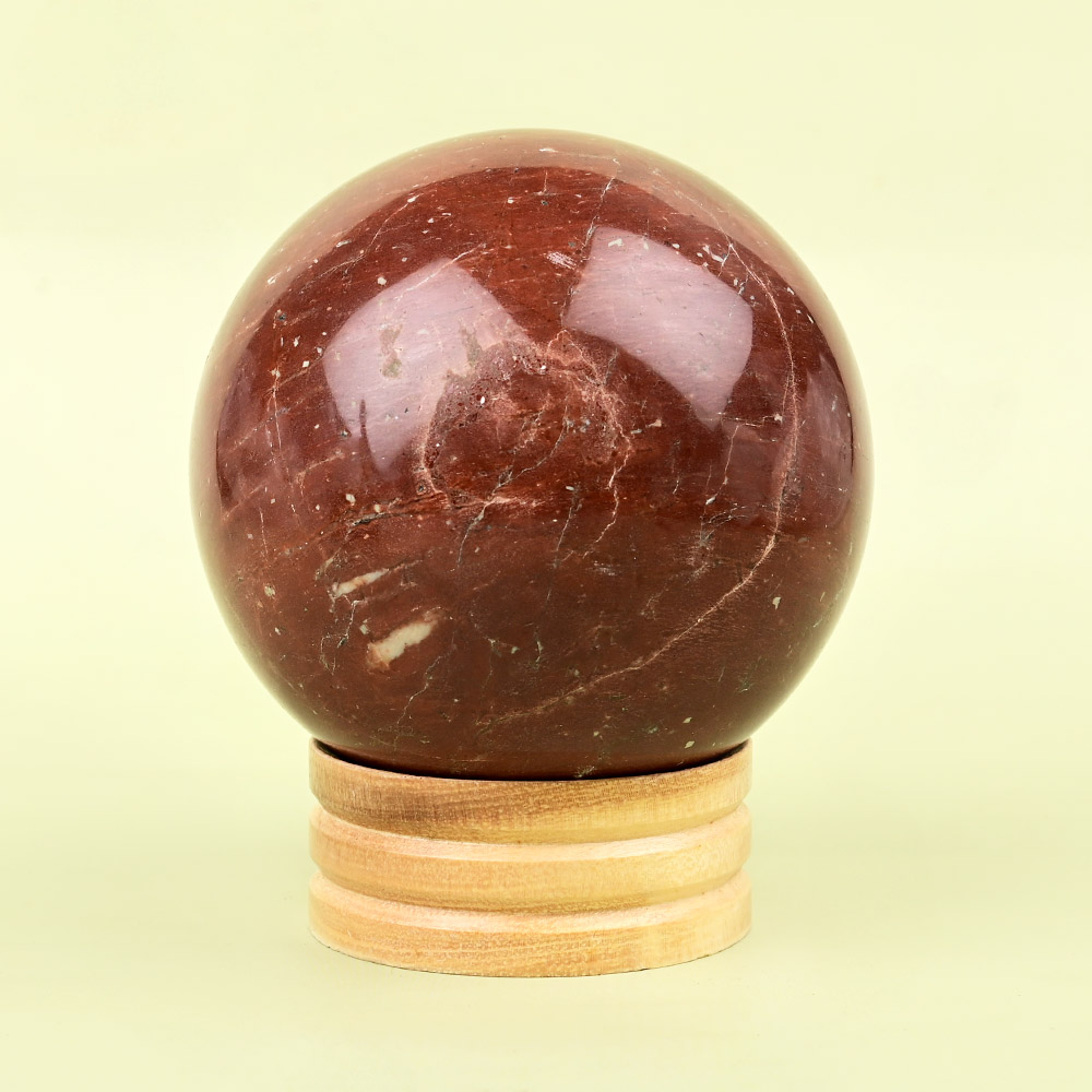 Buy Red Jasper Gemstone Ball - 980 gms from Rudra Centre (Rudraksha Ratna) at reasonable prices.