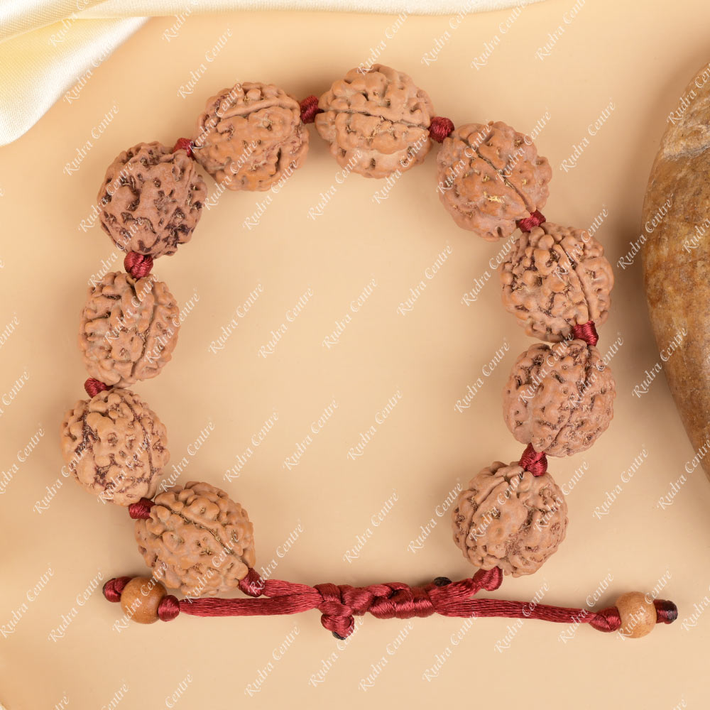 Buy 3 Mukhi Nepali Rudraksha Adjustable Bracelet from Rudra Centre (Rudraksha Ratna) at reasonable prices.
