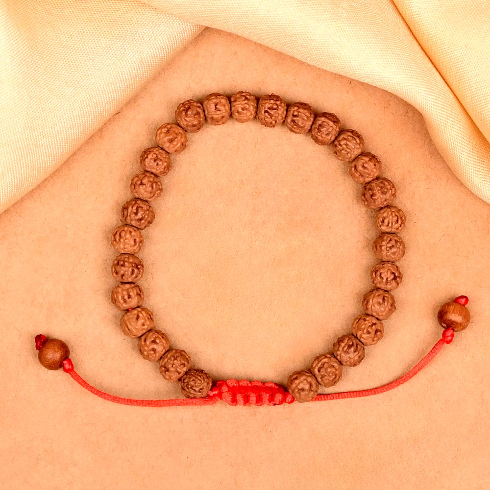 Premium 5 Mukhi Rudraksha Adjustable Bracelet