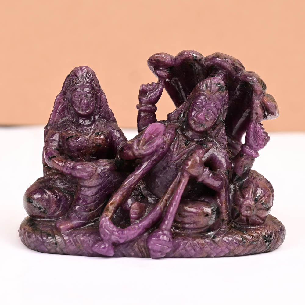 Vishnu Laxmi Sheshnaag Ruby Idol