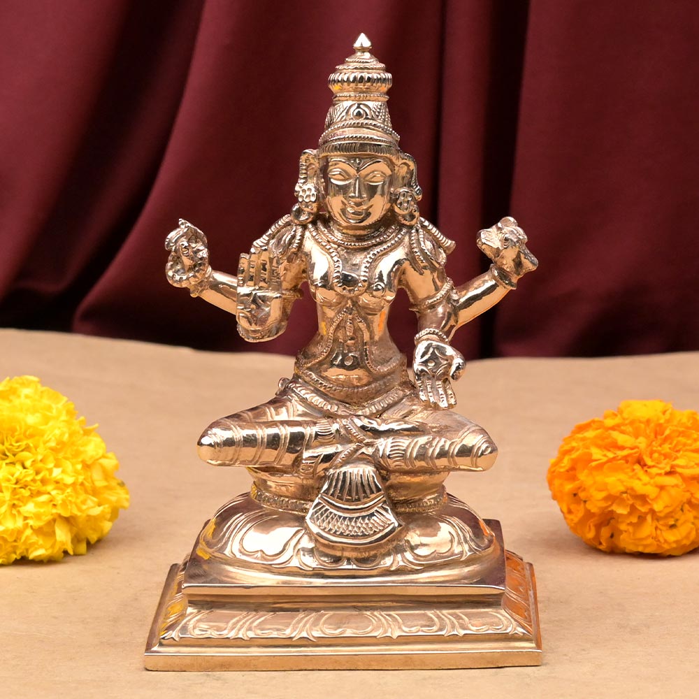Goddess Bhairavi Mahavidya Bronze Idol