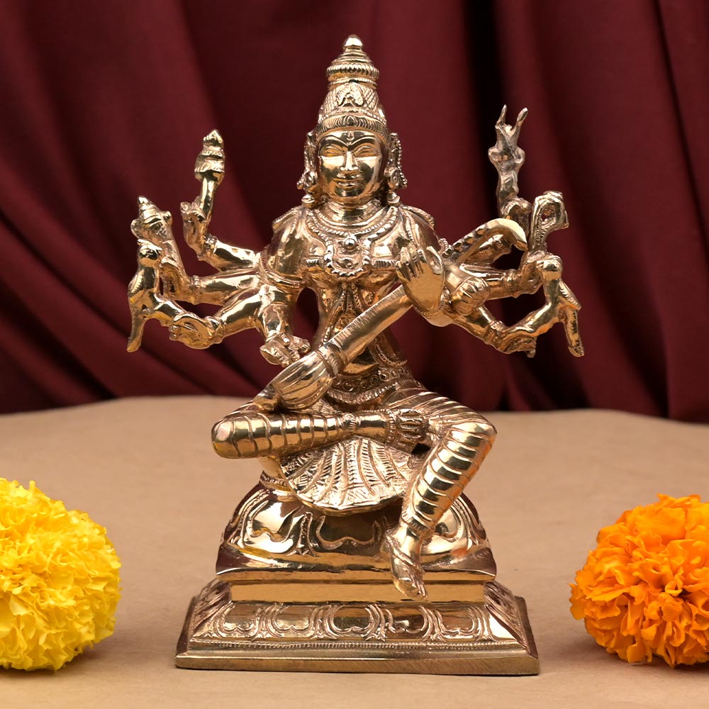 Goddess Matangi Mahavidya Bronze Idol