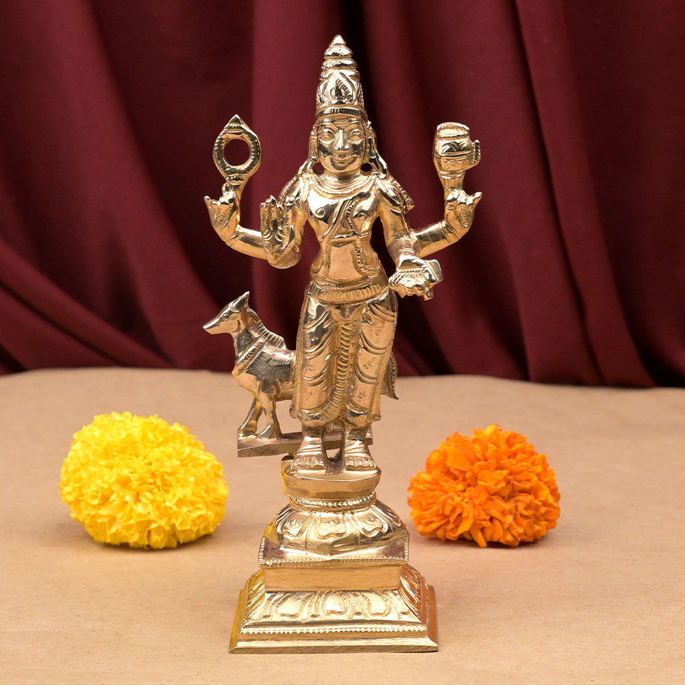Budha Graha (Mercury) & Vahan Bronze Idol