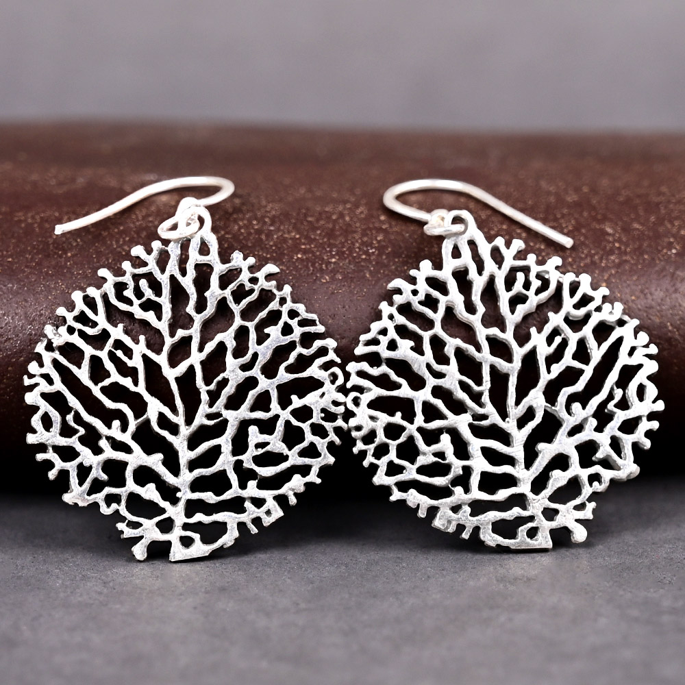 Kalpavriksha Tree of Life Silver Earrings