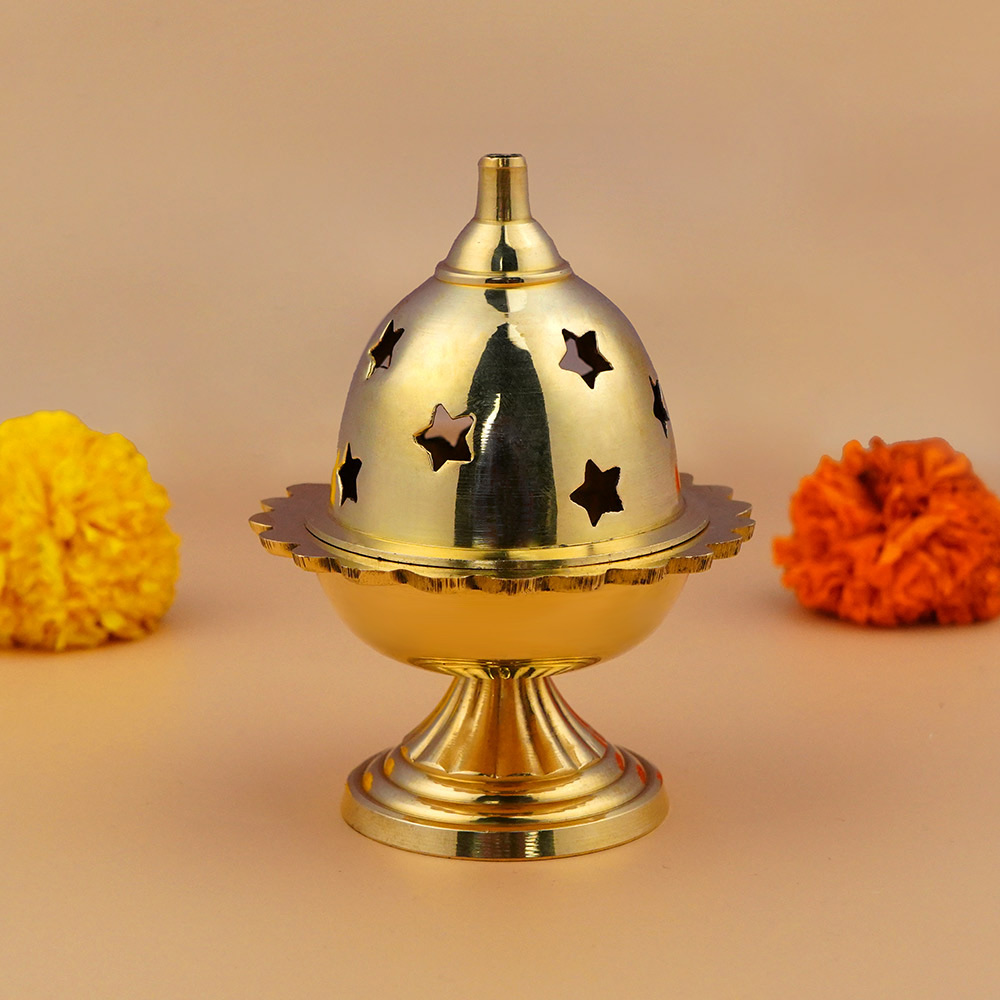 Brass Pineapple Shape Akhand Diya
