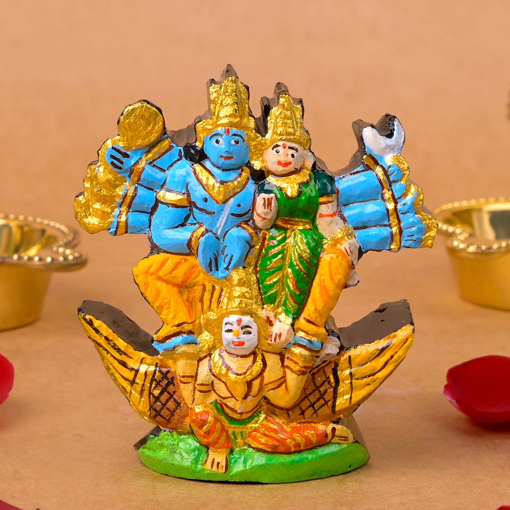 Sriman Narayan Shaligram Murti (Painted)