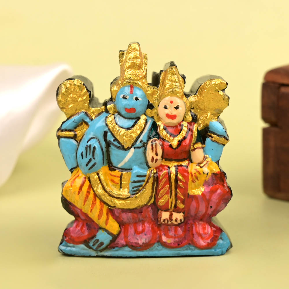 Laxmi Narayan Shaligram Murti (Painted)