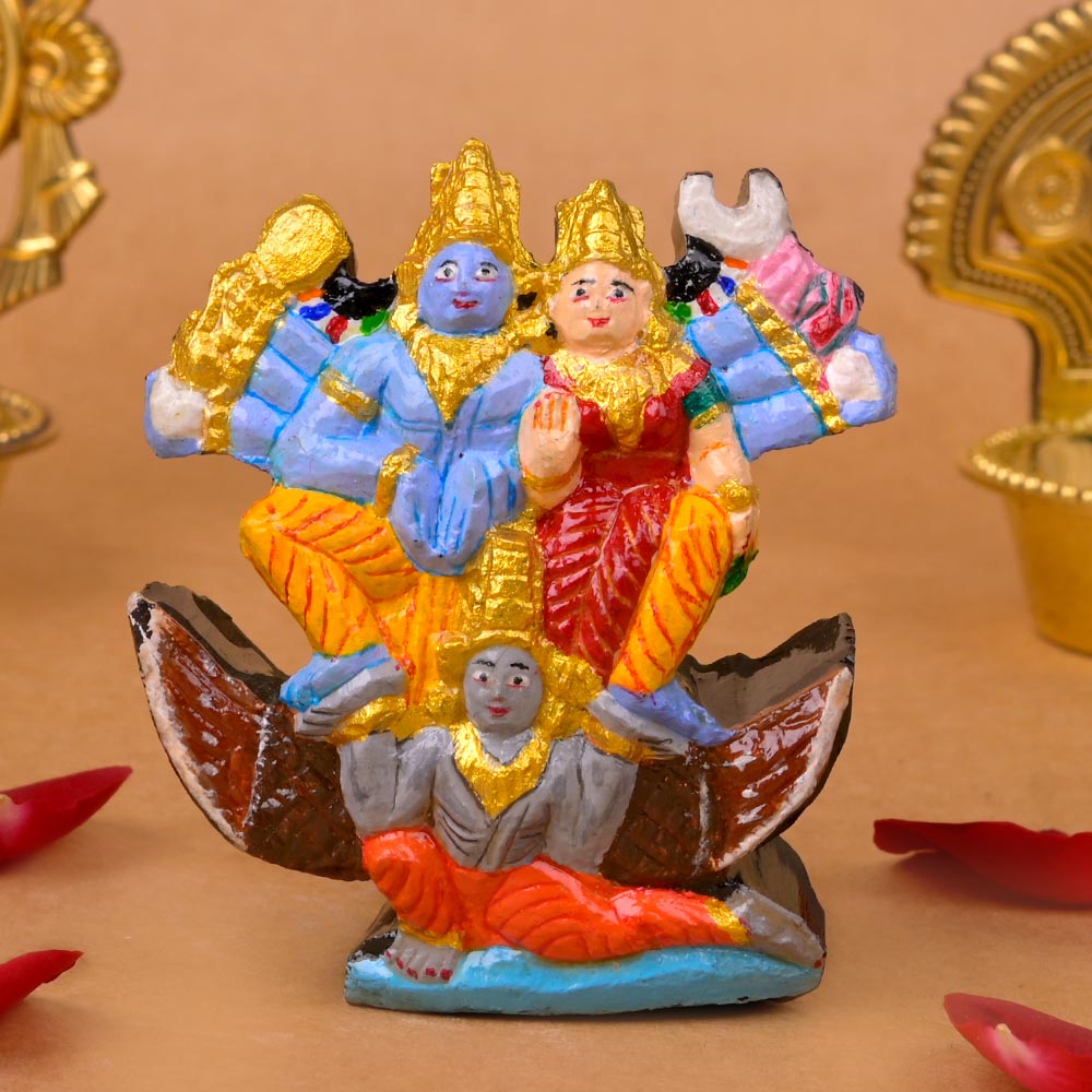 Shriman Narayan Shaligram Murti (Painted)