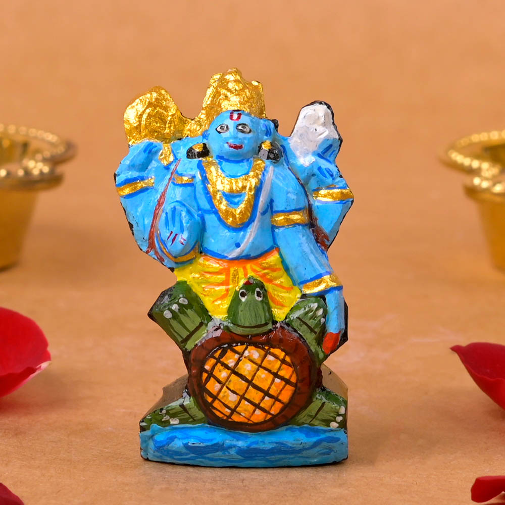 Kurma Shaligram Murti (Painted)