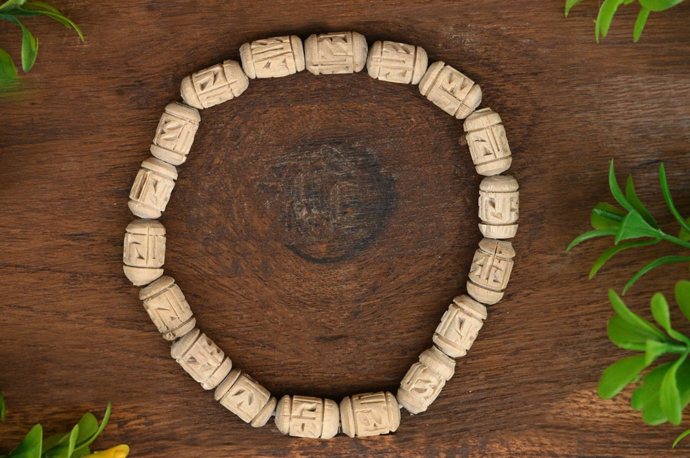 Radha Carved Tulsi Bracelet