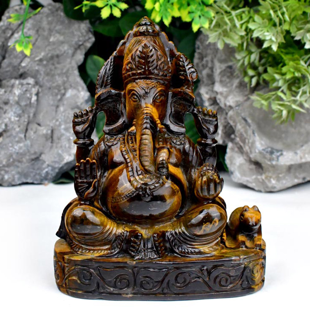 Tiger Eye Ganesha - 1.778 kgs