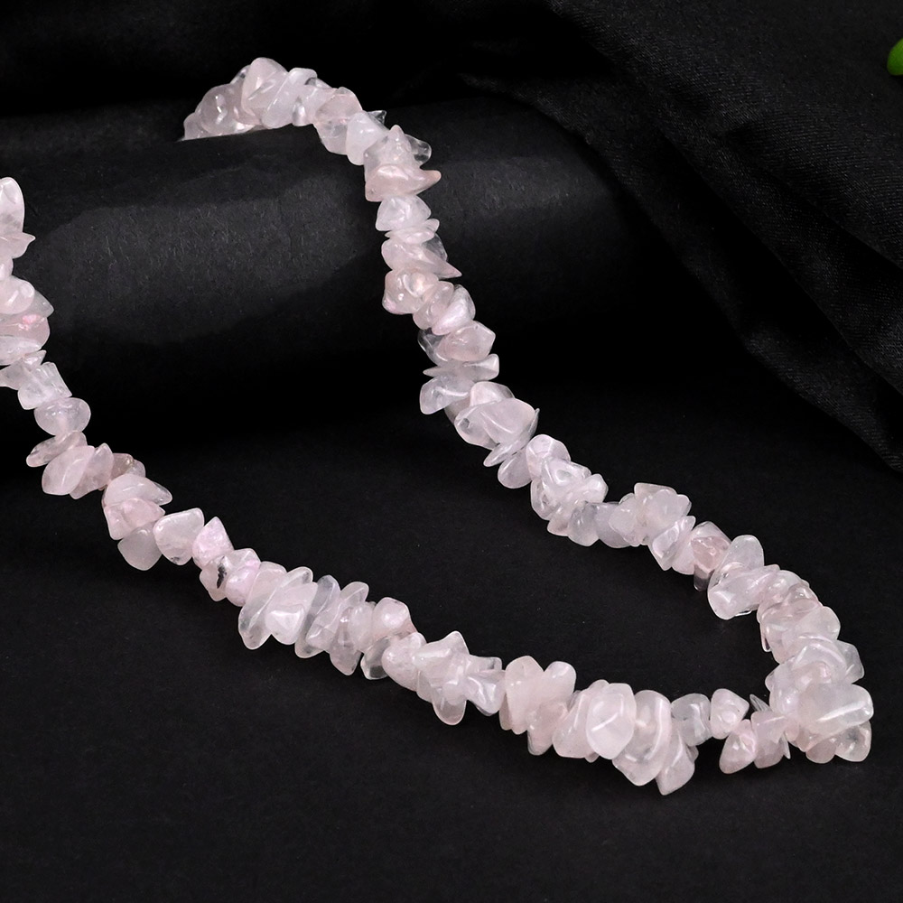 Buy Rose Quartz Uncut Necklace from Rudra Centre (Rudraksha Ratna) at reasonable prices.