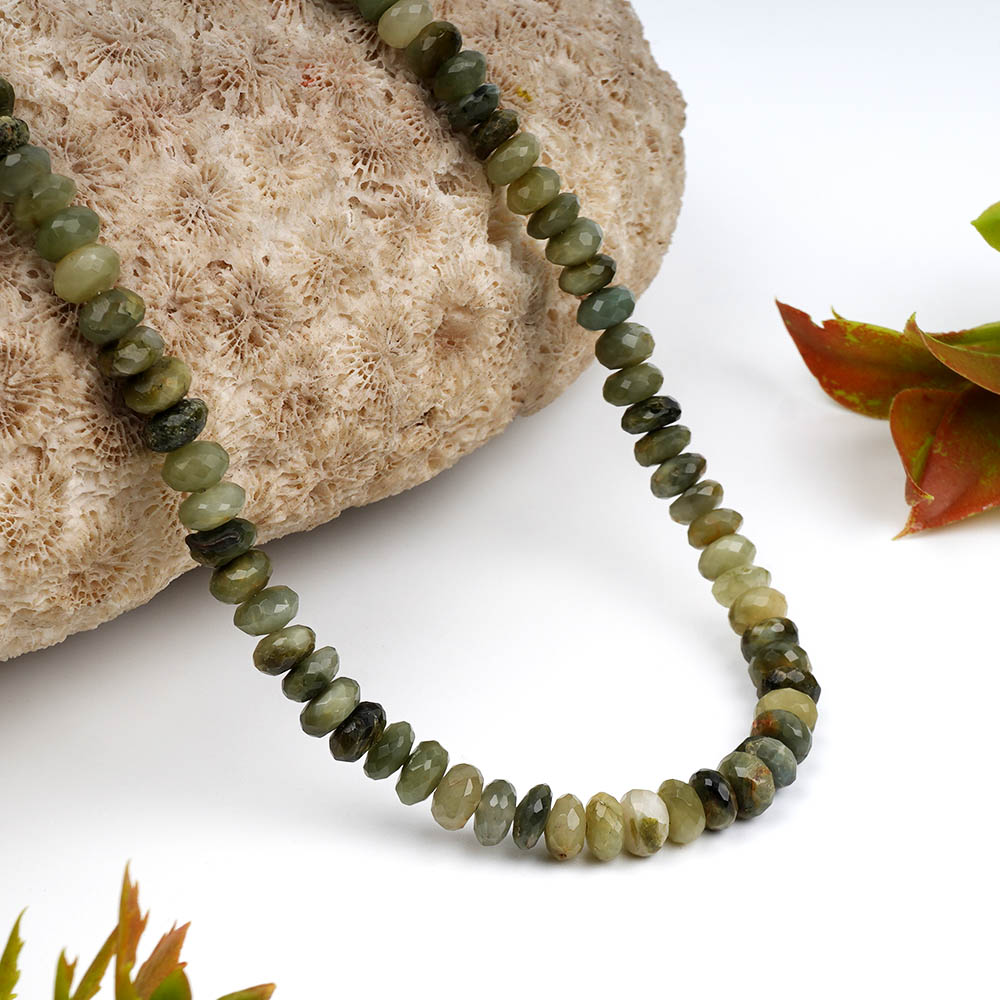 Cat's Eye Faceted Button Shape Mala