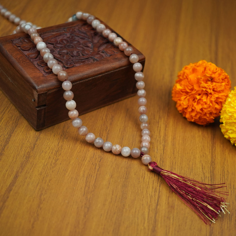 Natural Sunstone Mala
