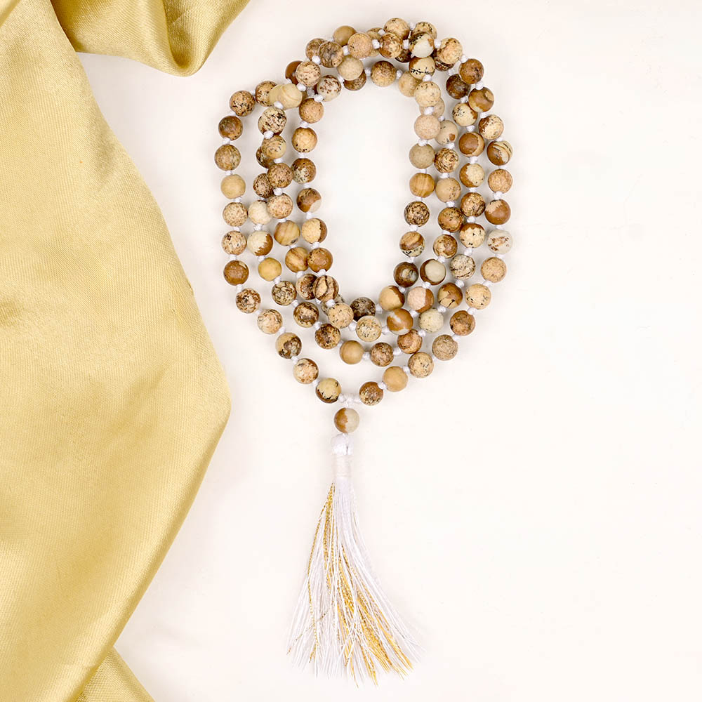 Natural Picture Jasper Mala - 6 mm