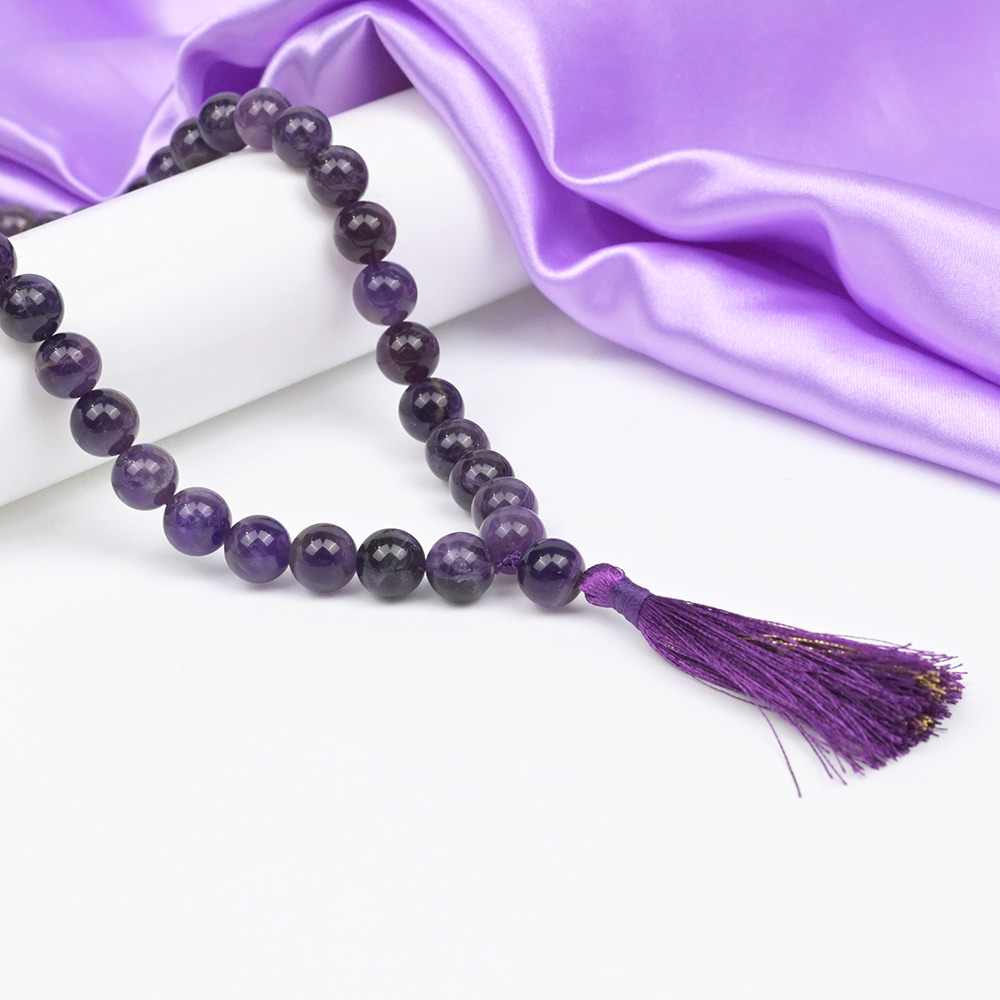 Amethyst Round Beads Mala