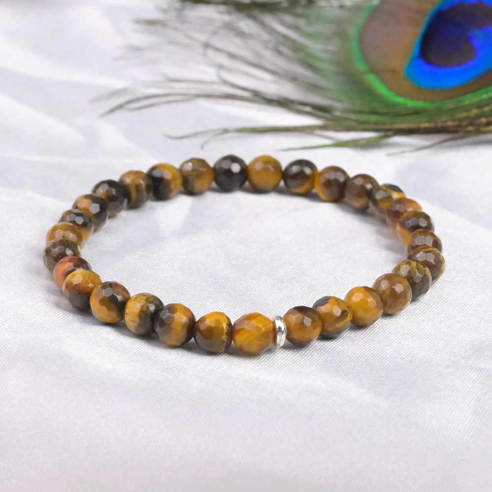 Tiger Eye Faceted Beads Bracelet