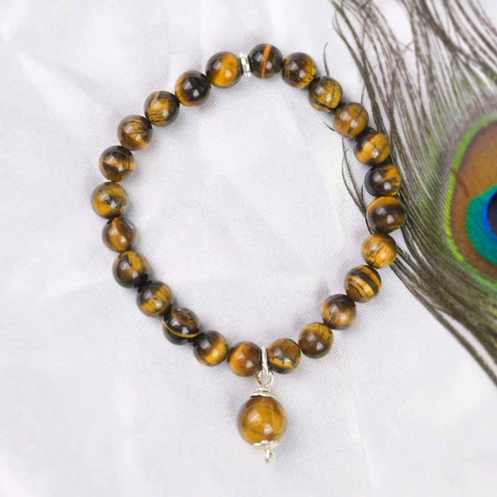 Tiger Eye Silver Trinklet Bracelet