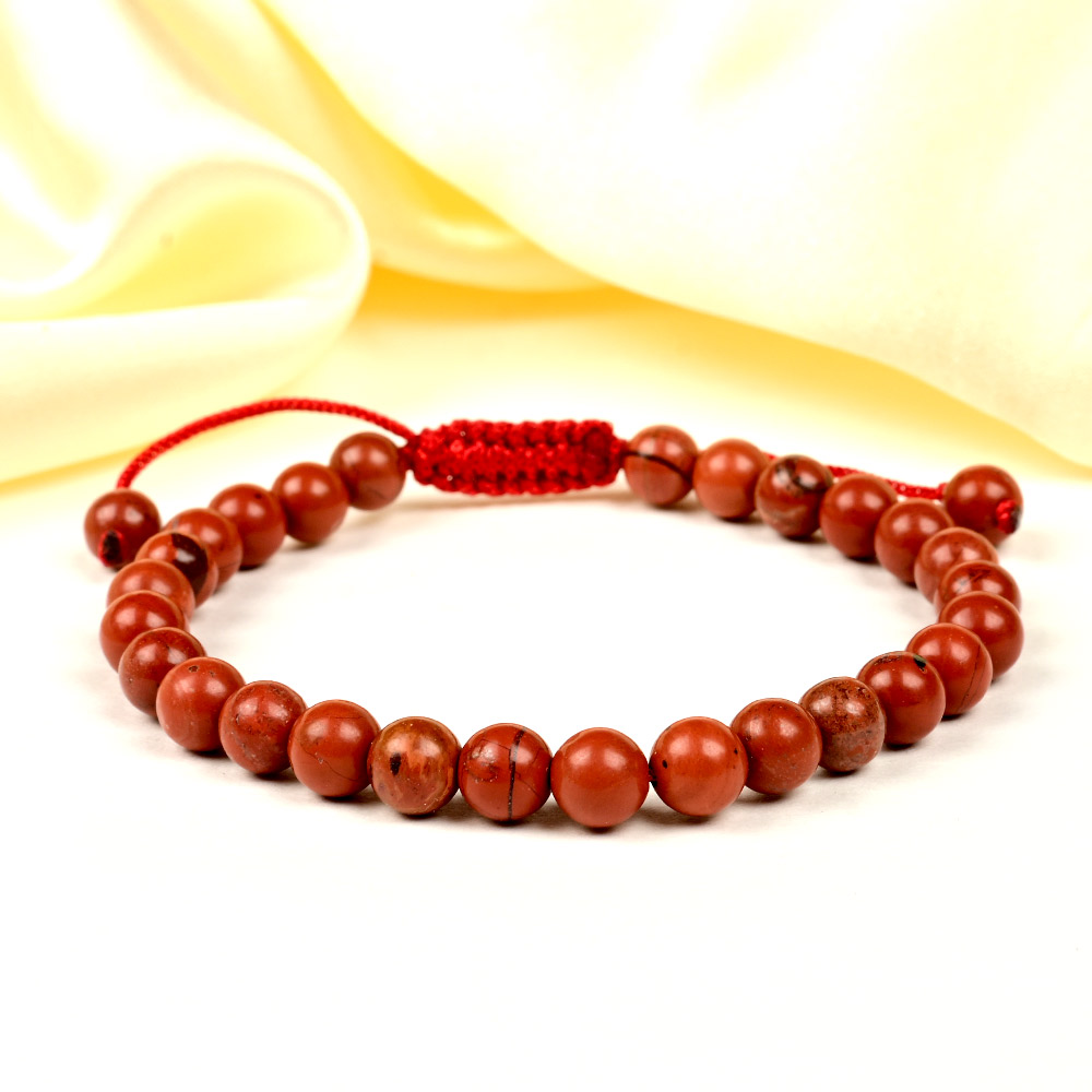 Red Jasper Adjustable Bracelet - 6 mm