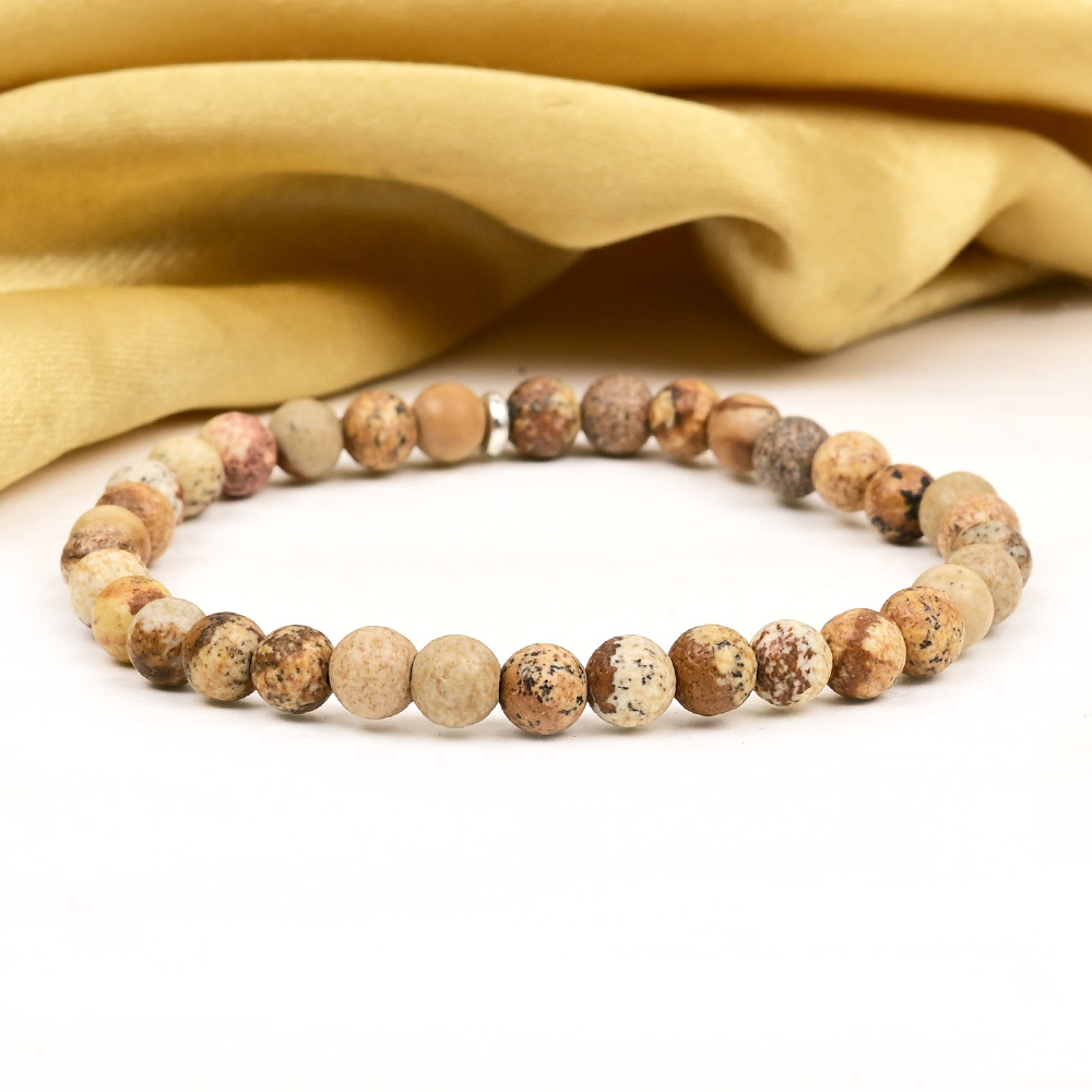 Natural Picture Jasper Bracelet - 6 mm