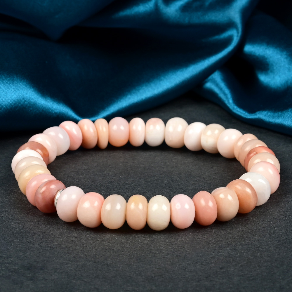 Natural Opal Elliptical Beads Bracelet