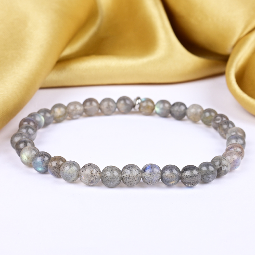 Natural Labradorite Bracelet - 6 mm