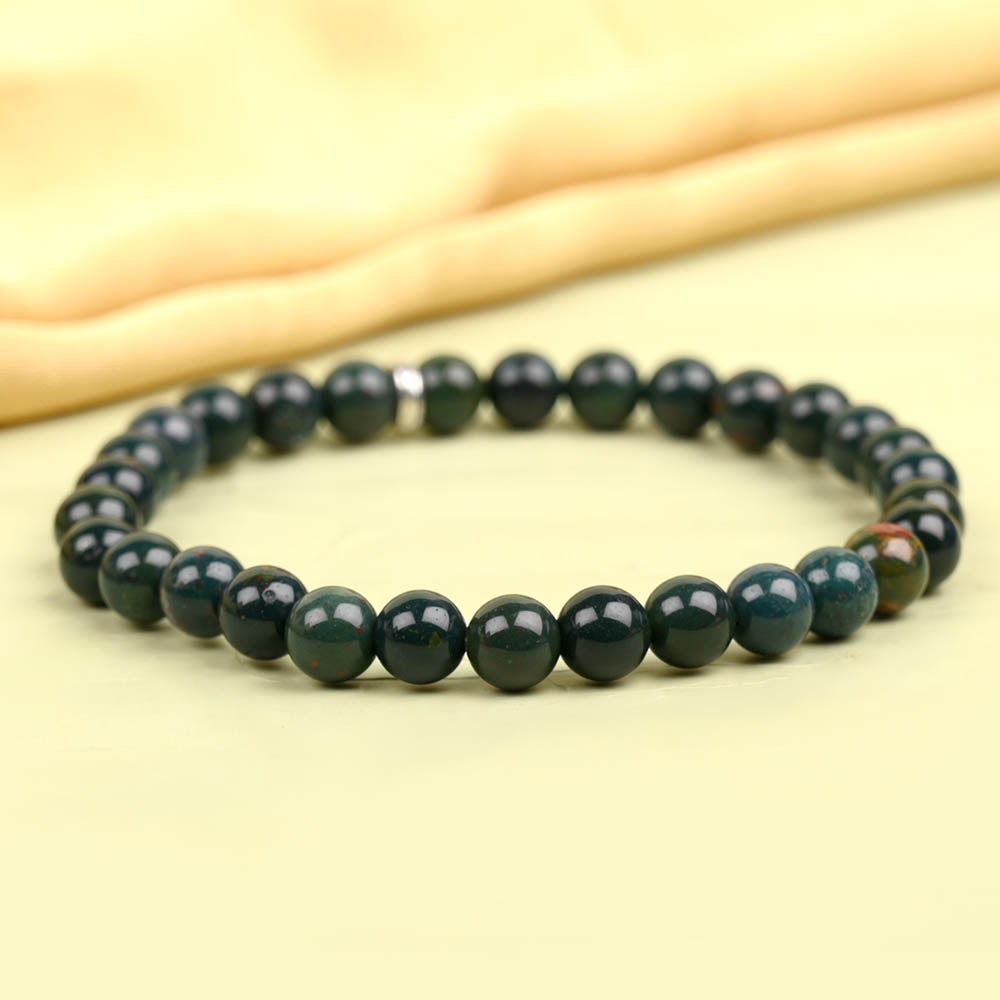 Natural Bloodstone Bracelet - 6 mm
