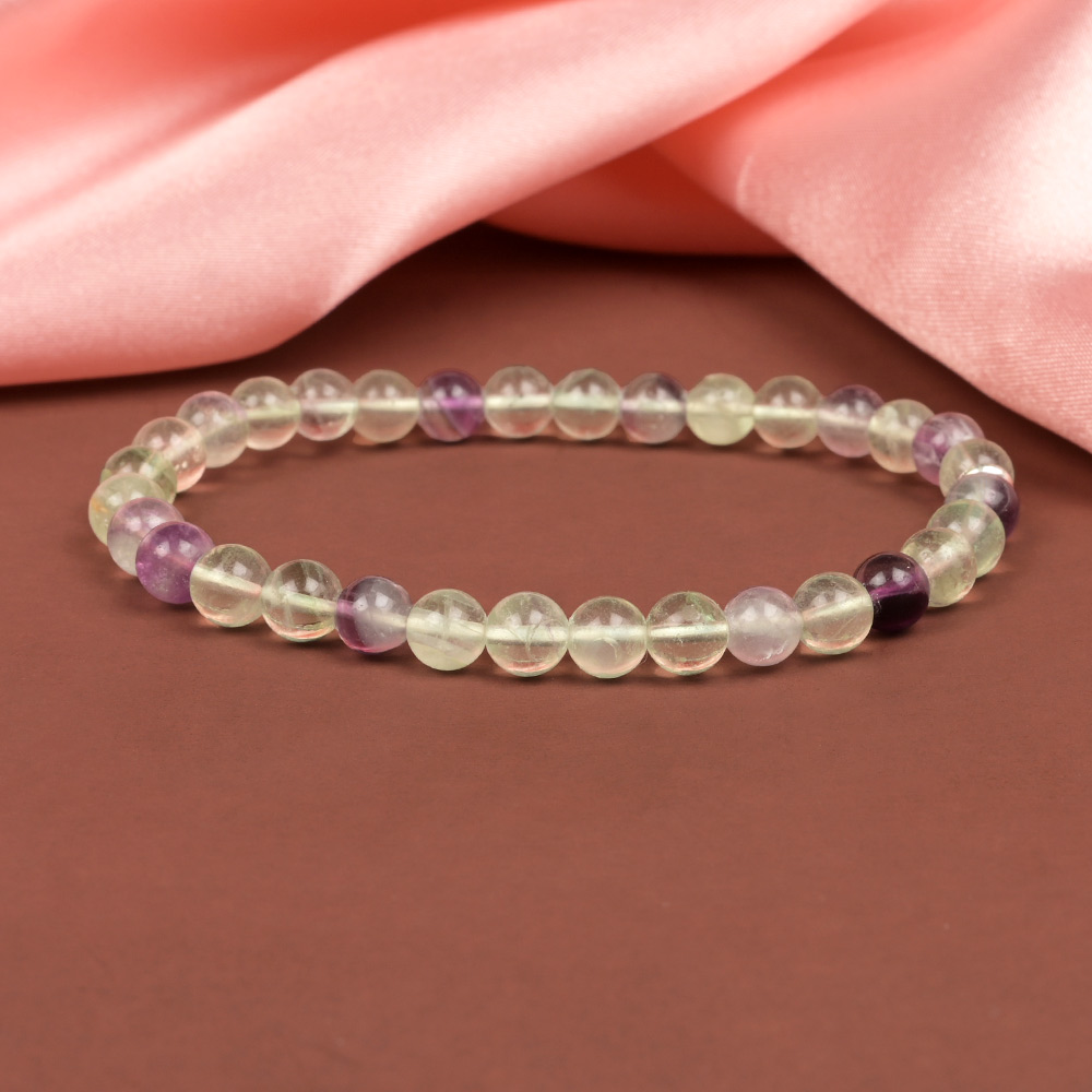 Natural Fluorite Bracelet - 6 mm
