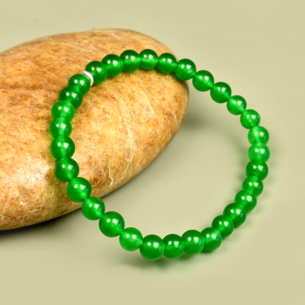 Natural Green Onyx Bracelet - 6 mm