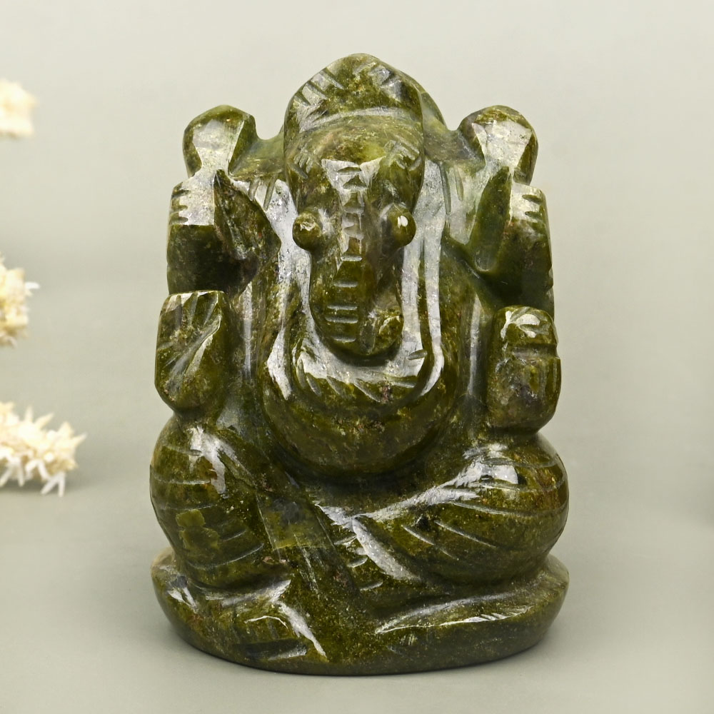 Unakite Ganesha Idol - 117 gms