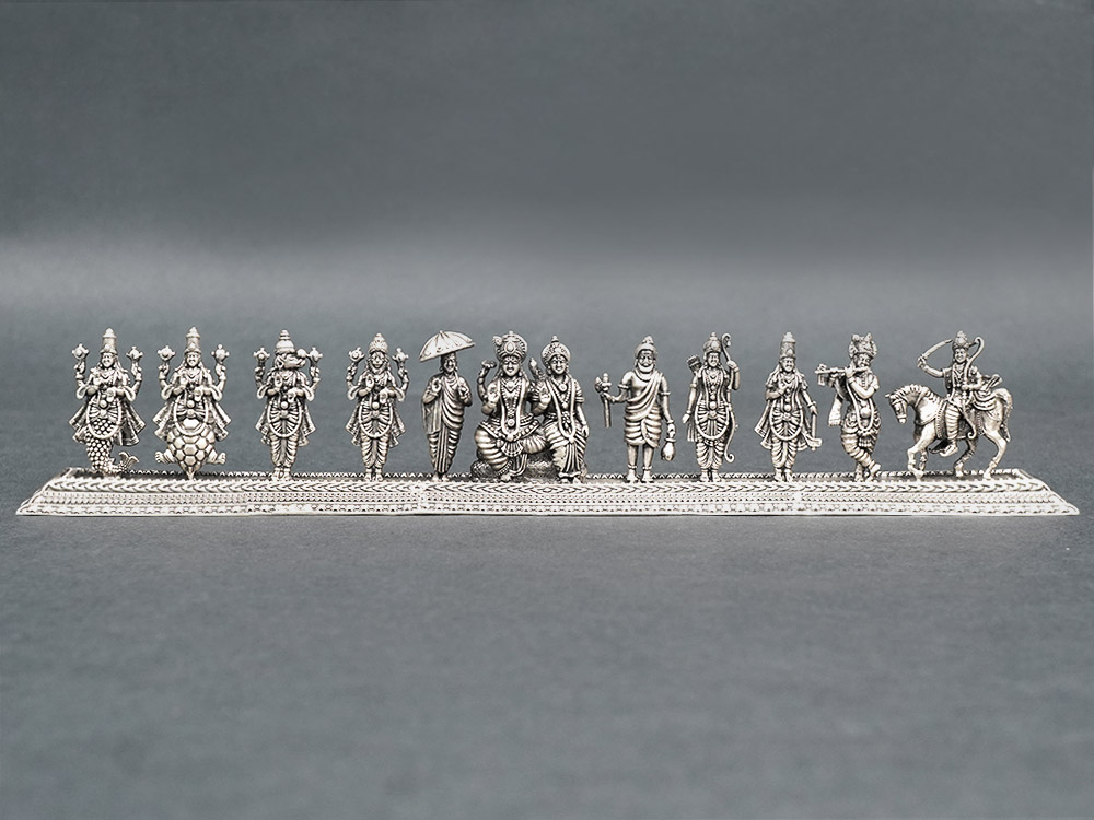 Dashavatar x Vishnu Laxmi 925 Silver Idol (Oxidized)
