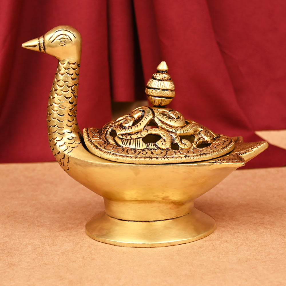 Brass Peacock Dhoop Dani