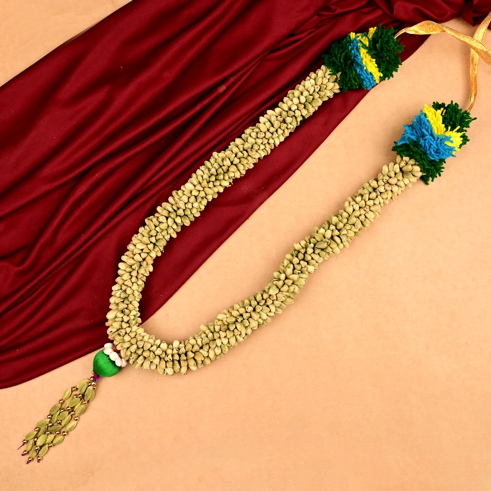 Handcrafted Elaichi Cardamom Deity Garland Mala - 360 gms