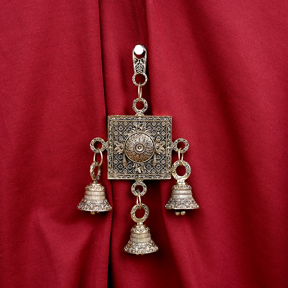 Ashtadhatu Shankh Chakra Namam Door Hanging Bells