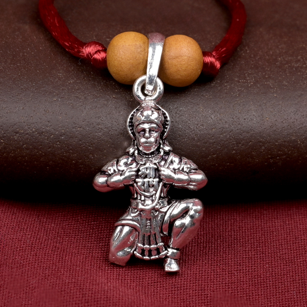 Rambhakt Hanuman 925 Silver Pendant