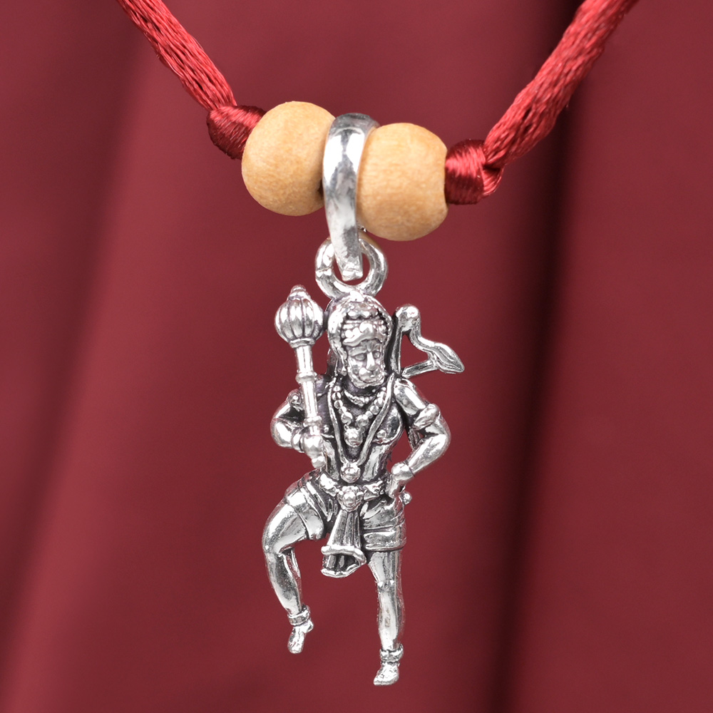Gadadhari Hanuman 925 Silver Pendant
