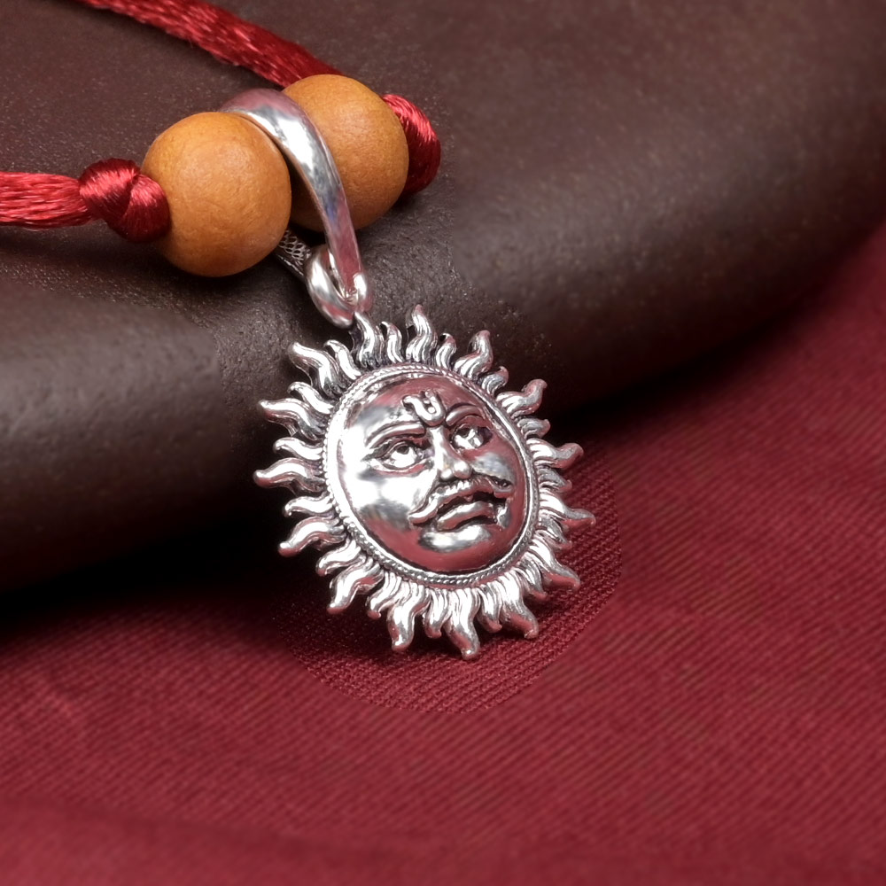 Bhagwan Surya 925 Silver Pendant