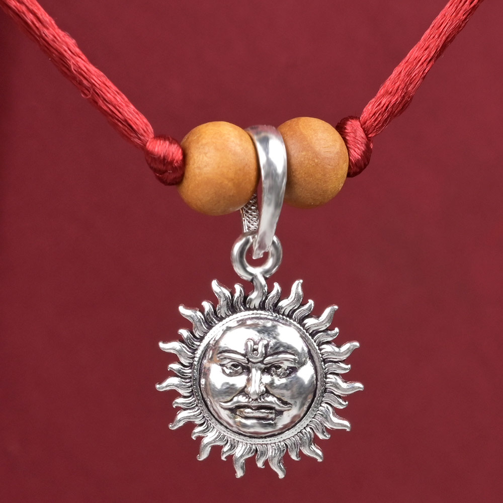 Bhagwan Surya 925 Silver Pendant