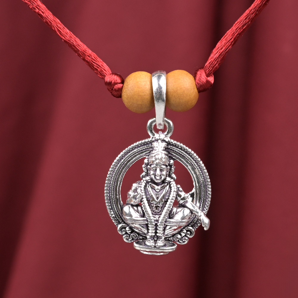 Ayappa Swamy 925 Silver Pendant