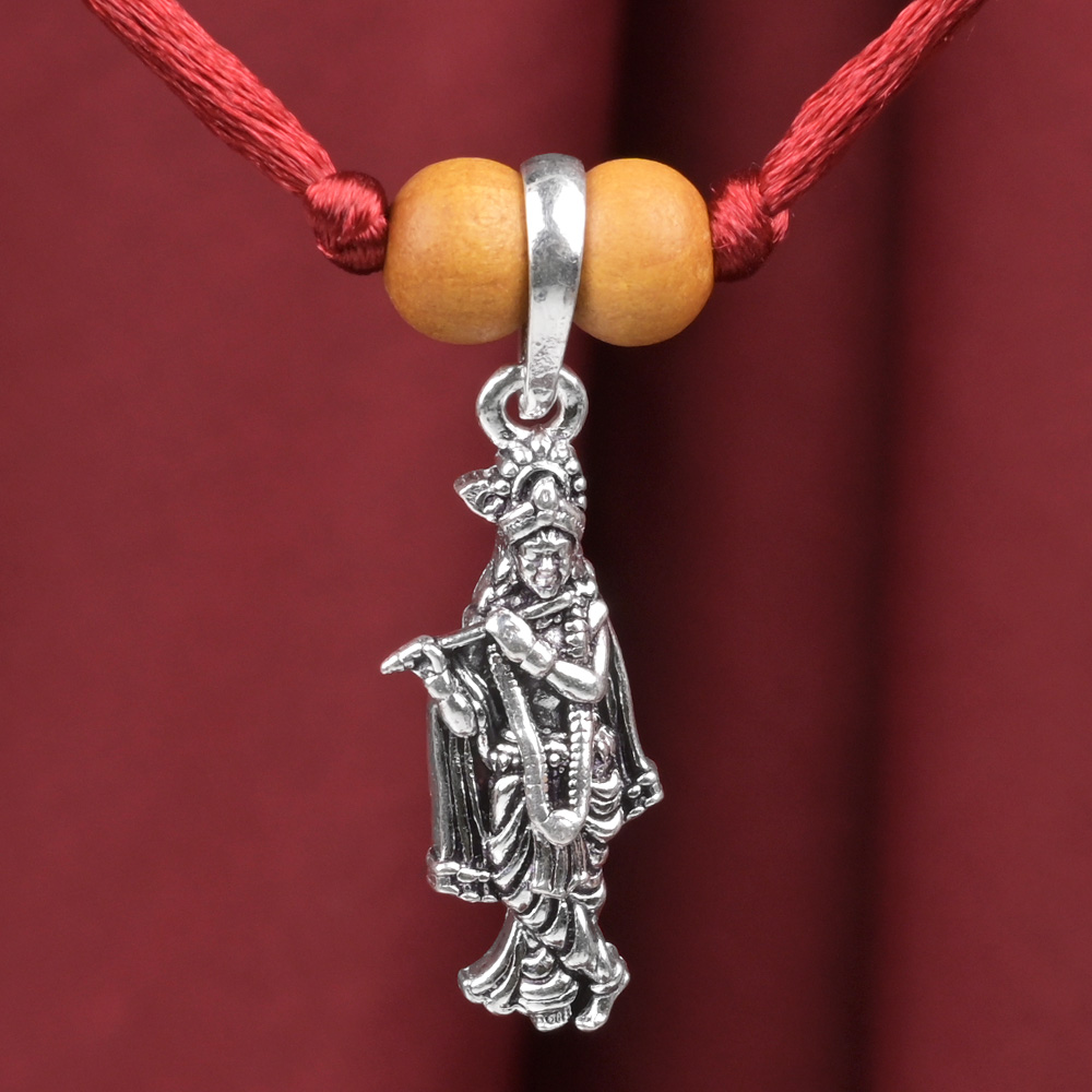 Bansuri Krishna 925 Silver Pendant