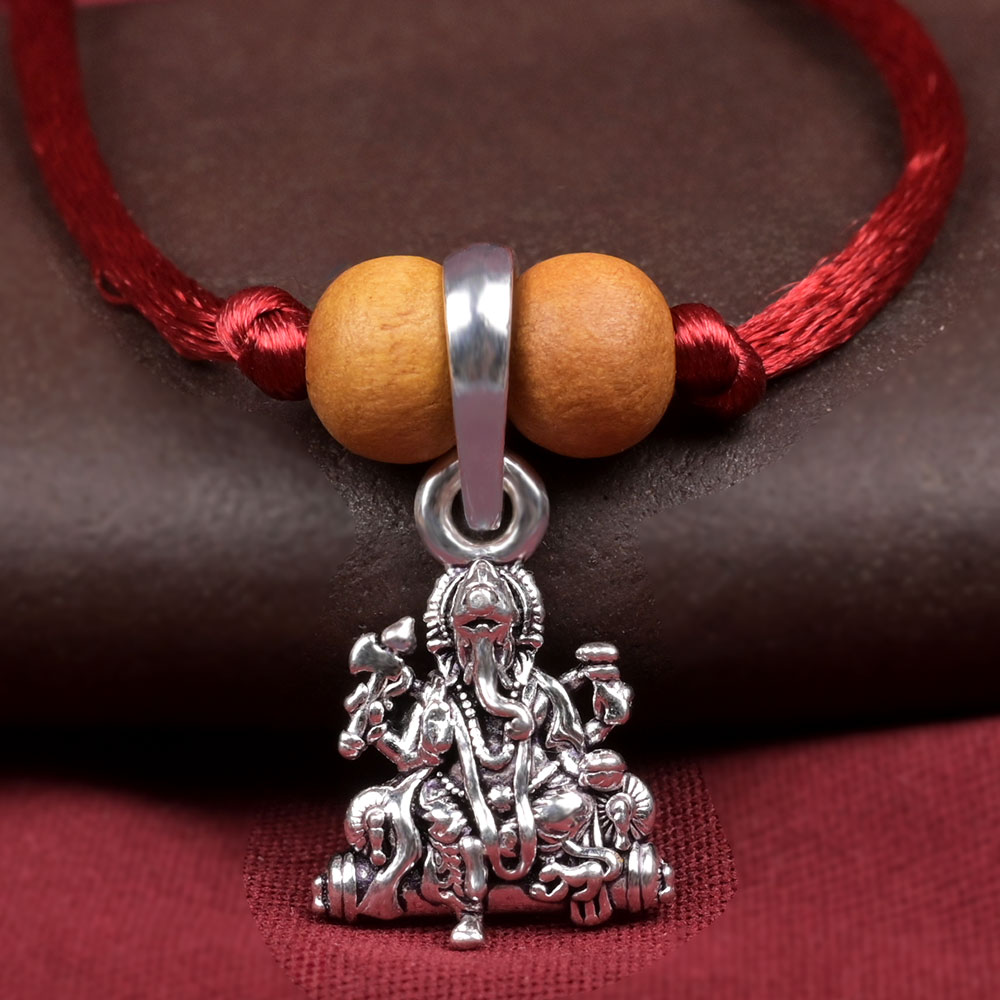 Chaturbhuj Ganesh 925 Silver Pendant