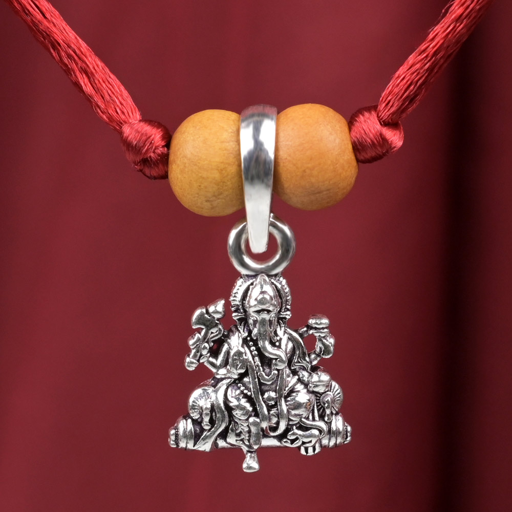 Chaturbhuj Ganesh 925 Silver Pendant