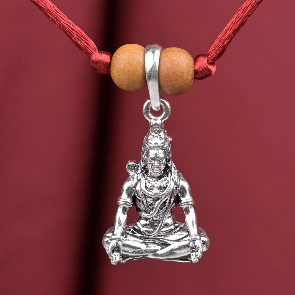 Meditating Shiva 925 Silver Pendant