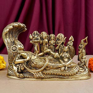 Vishnu Parivar Brass Murti