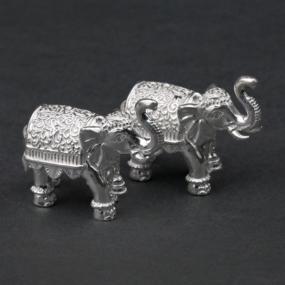 Vastu Elephant Pair (925 Sterling Silver)