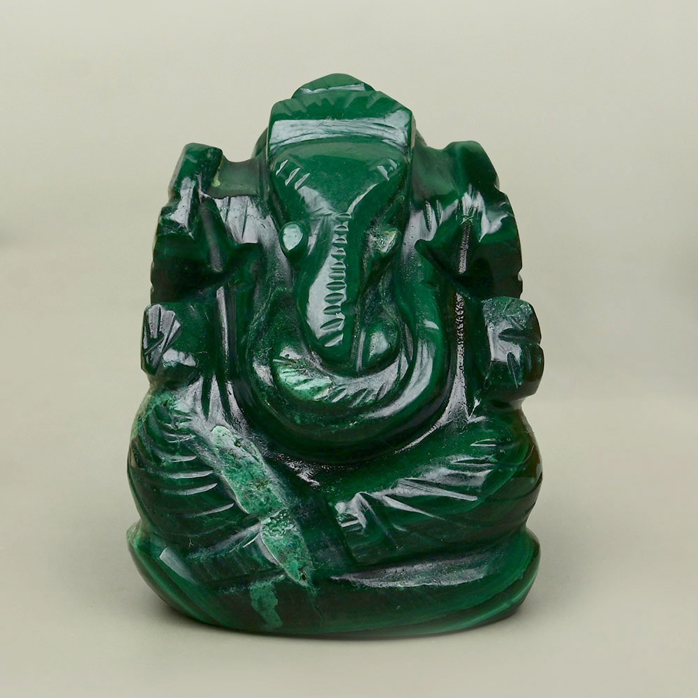 Malachite Ganesh Idol - 83 gms