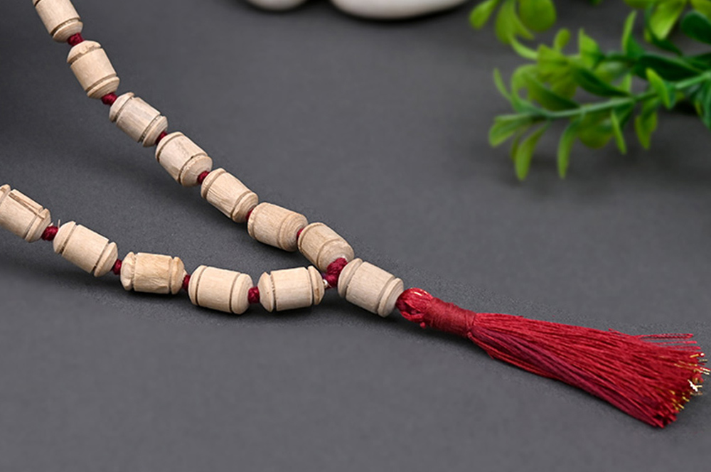 Tulsi Drum Shape Beads Mala